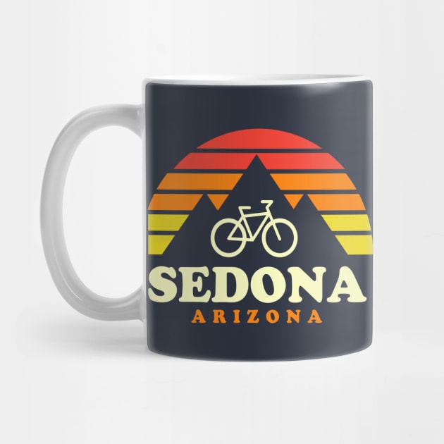 Sedona Arizona Mountain Biking Sedona Mtb Trails Retro by PodDesignShop